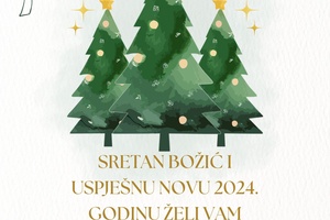 SRETAN BOŽIĆ I USPJEŠNU NOVU 2024. GODINU
