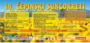 Čepinski suncokreti 26.09. – 28.09. 2014. godine – najava