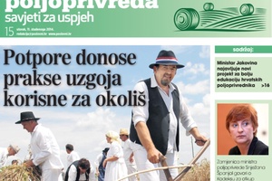 IZDAN PRVI MJESEČNI BILTEN ZA POLJOPRIVREDNIKE