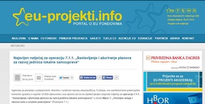 Najavljen natječaj za operaciju 7.1.1. „Sastavljanje i ažuriranje planova za razvoj jedinica lokalne samouprave“