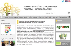 POTPORA ZA POKRETANJE POSLOVANJA MLADIM POLJOPRIVREDNICIMA - VODIČ ZA KORISNIKE