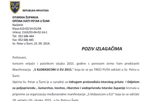 Poziv za sudjelovanje na manifestaciji