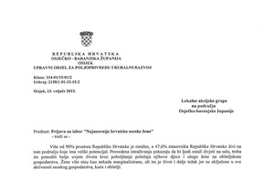 Prijava za izbor „Najuzornije hrvatske seoske žene“